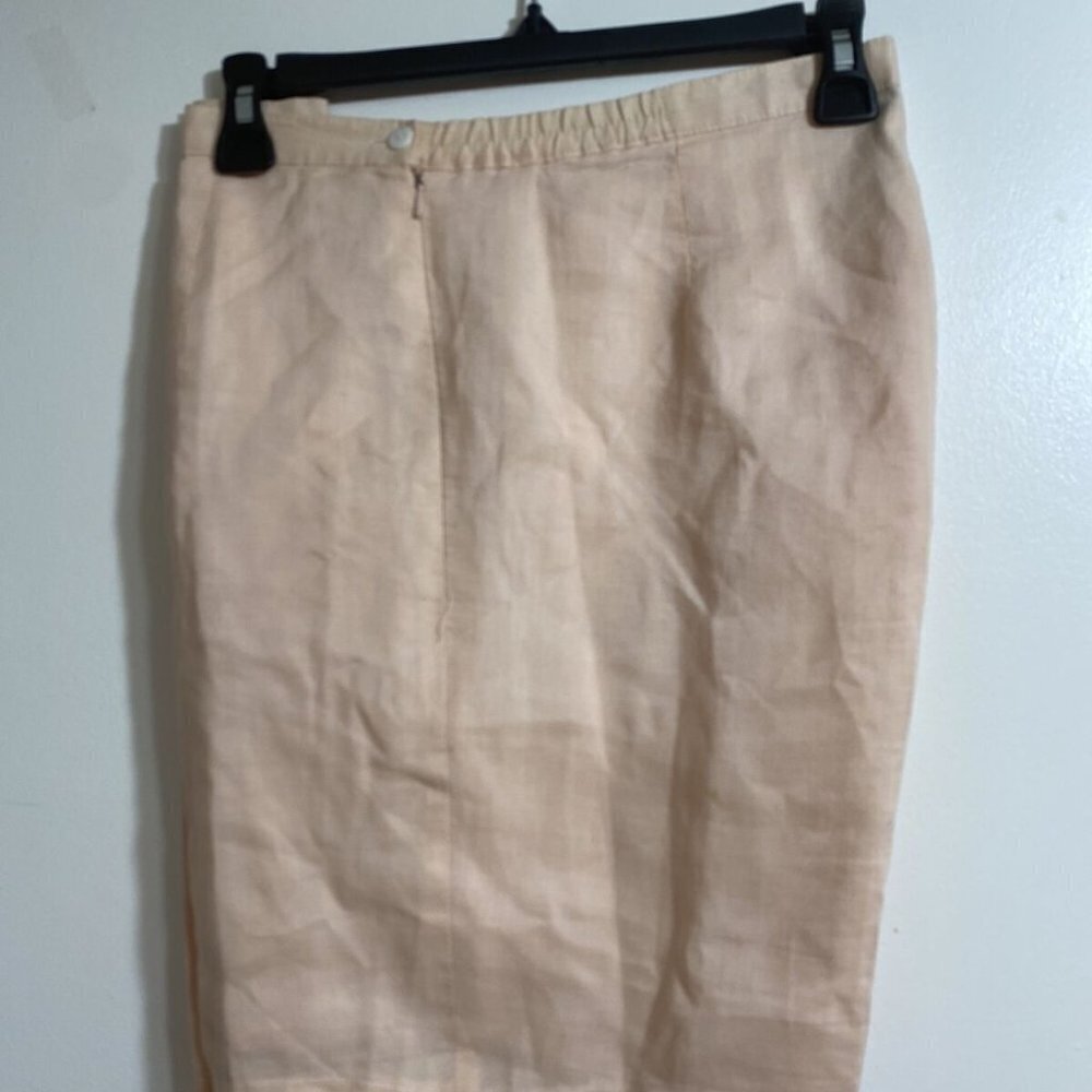 RENE MARGO PEACH WOMEN'S LINED  SIDE ZIPPER/BUTTON‎  SHORT SZ M